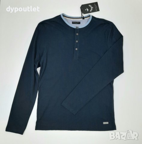 Мъжка памучна блуза с цепка и копчета BRAVE SOUL ,размери - M, L и XL .                          