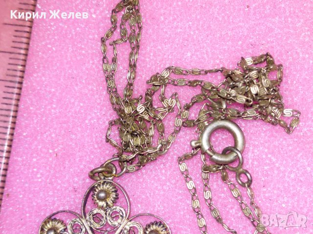 СТАР ФЛОРАЛЕН ФИЛИГРАНЕН РЕТРО СРЕБЪРЕН МЕДАЛЬОН ВИСОКА ПРОБА СРЕБРО със СРЕБЪРНА ВЕРИЖКА 41958, снимка 10 - Антикварни и старинни предмети - 44393989