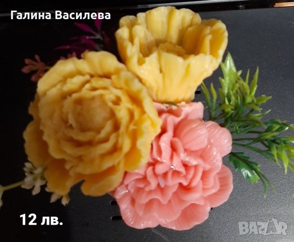 Ръчно изработени цветя от сапун, снимка 10 - Арт сувенири - 39495707