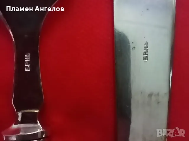 Посребрени нож и вилица за риба, снимка 3 - Антикварни и старинни предмети - 50007891