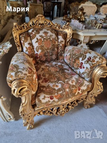 Италианска барокова холна гарнитура  028, снимка 3 - Дивани и мека мебел - 35809814