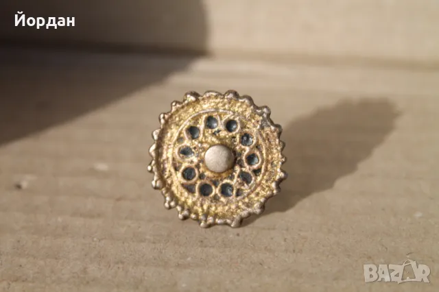 Сребърен възрождеснки пръстен с живачна позлата, снимка 5 - Антикварни и старинни предмети - 49483776