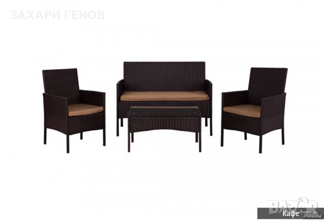 Градински ратанов комплект от високо качество - столове, канапе и маса, снимка 4 - Градински мебели, декорация  - 36234117