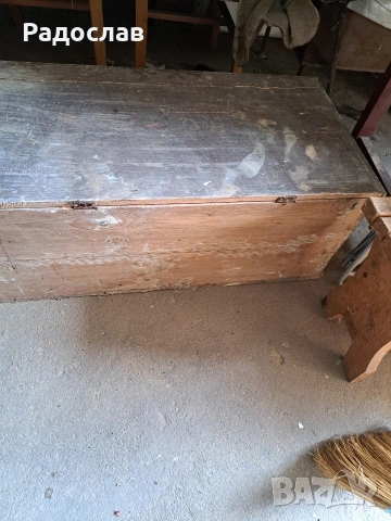 Стар дървен сандък, снимка 4 - Антикварни и старинни предмети - 53169123