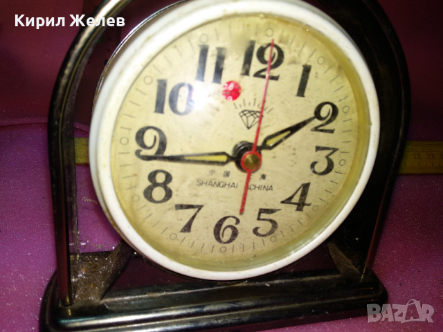 SHANGHAI CHINA Стар РЯДЪК КОЛЕКЦИОНЕРСКИ РЕТРО МЕХАНИЧЕН КИТАЙСКИ БУДИЛНИК ШАНХАЙ 30479, снимка 12 - Антикварни и старинни предмети - 44548954