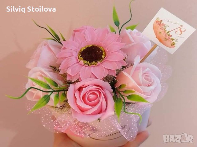 Букети със сапунени цветя, снимка 4 - Подаръци за жени - 40596708