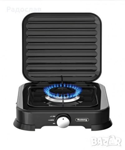 Газов единичен котлон с капак Rosberg, 30mbar\2.2kWh, снимка 2 - Котлони - 52436193