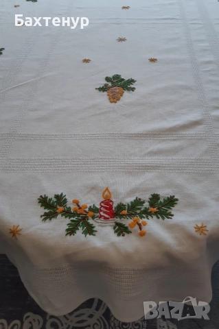 бродирана покривка , снимка 2 - Покривки за маси - 52639328