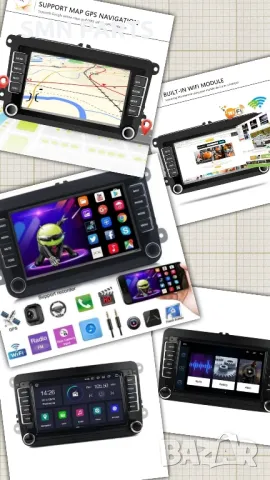 🔴 Мултимедия - навигация Android за автомобил с копчета 4GB RAM за VW , снимка 10 - Части - 49676773