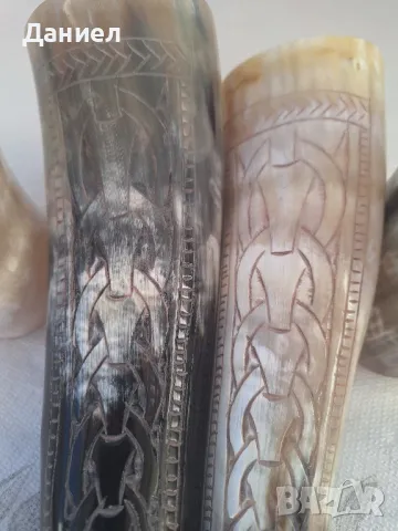 Чаша от естствен рог за пиене.  Викингска чаша , снимка 5 - Подаръци за мъже - 48169265