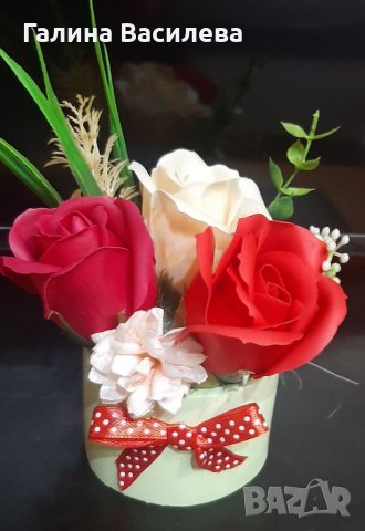 Букет от сапунени рози , снимка 10 - Подаръци за жени - 36836874