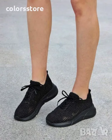 Равни маратонки - черни - MDJH99, снимка 2 - Маратонки - 47892341