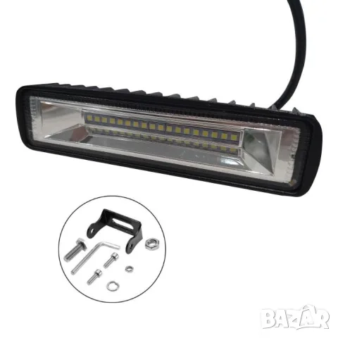Правоъгълен LED прожектор 54 W с 18 диода, снимка 2 - Аксесоари и консумативи - 55864052