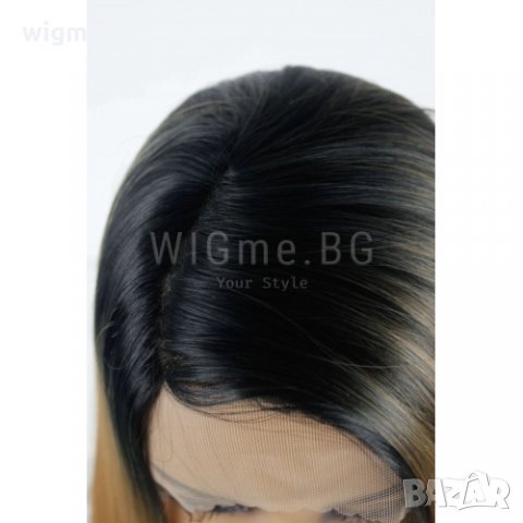 Дълга кестенява лейс фронт перука Саманта, снимка 4 - Аксесоари за коса - 35901599