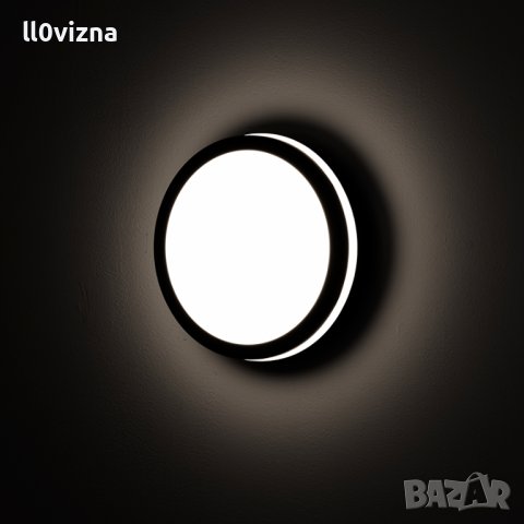 LED ВЛАГОЗАЩИТЕНА ПЛАФОНИЕРА, ЧЕРНА, 24W, 3000K/4000K/6500K, 220V-240V AC, IP54, снимка 3 - Лед осветление - 41823792