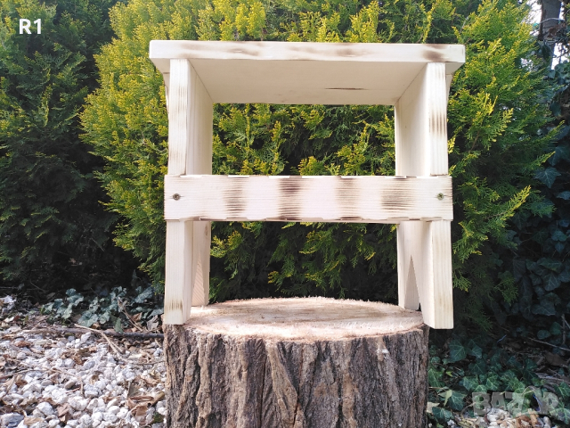 Дървено “🇧🇬” битово селско столче, снимка 2 - Столове - 44512024