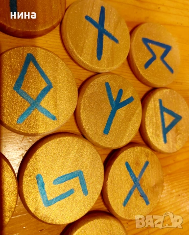 Ръчно изработен комплект руни – Стар Футарк (24 символа), снимка 5 - Колекции - 53508349