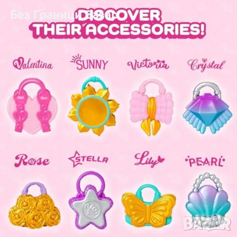 Нова Блестяща кукла Роуз от Golden Gala с аксесоари и модна чанта, снимка 6 - Кукли - 47579153