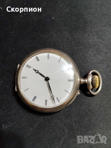 Швейцарски СРЕБЪРЕН джобен часовник 1905г.  - 10 РУБИНА ПРОМОЦИЯ, снимка 18 - Джобни - 48361829