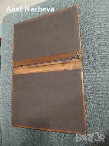Голяма КОЖЕНА папка за представителни четения , снимка 3 - Антикварни и старинни предмети - 50293035