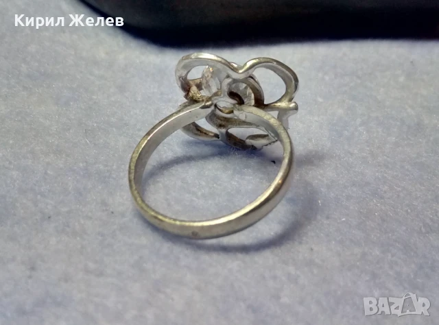 АЖУРЕН СКЪПОЦЕНЕН СРЕБЪРЕН ПРЪСТЕН СРЕБРО 925 с ПРЕКРАСЕН ЮВЕЛИРНО ФАСЕТИРАН ИСКРЯЩ ЦИРКОН 49338, снимка 3 - Пръстени - 50489445
