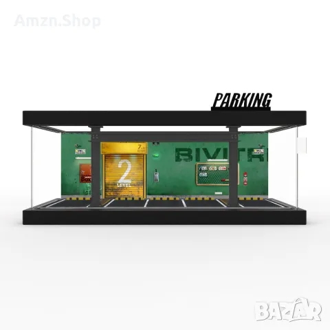 Паркинг витрина гараж за Hot Wheels колички Акрилен Дисплей с Led за 1:64 колекционерски коли, снимка 5 - Колекции - 50241055