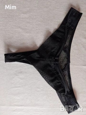 S Черна полупрашка мрежа и дантела , снимка 7 - Бельо - 51740123