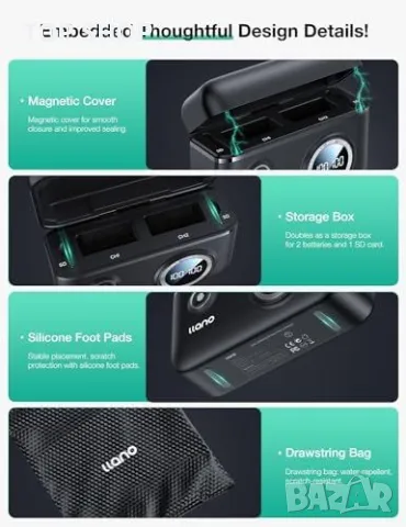 Ново Бързо зарядно за Canon EOS R50 RP R10 R8 Rebel T8i T7i T6i батерии фотоапарат, снимка 8 - Чанти, стативи, аксесоари - 49567135