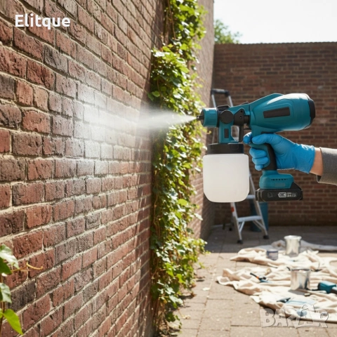 Акумулаторен и безжичен пистолет за боядисване с 2 батерии 21V, снимка 2 - Други стоки за дома - 53557097