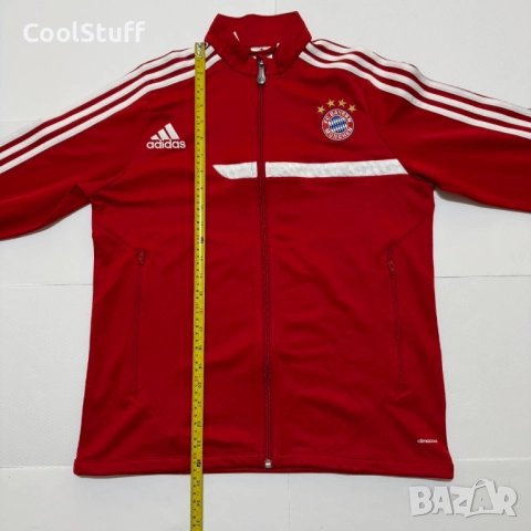 Adidas Bayern Munchen Mia San Mia Байерн Мюнхен Футболно Спортно Горнище Размер 13-14 Години, снимка 2 - Детски якета и елеци - 52423217
