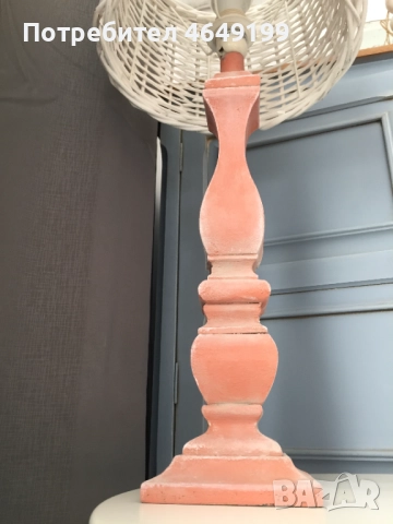 Нощна лампа с ратанов абажур, снимка 11 - Настолни лампи - 52639272