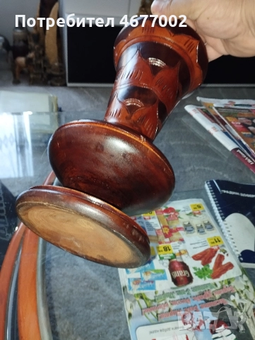 перфектна дърворезба ваза, снимка 4 - Антикварни и старинни предмети - 52924899