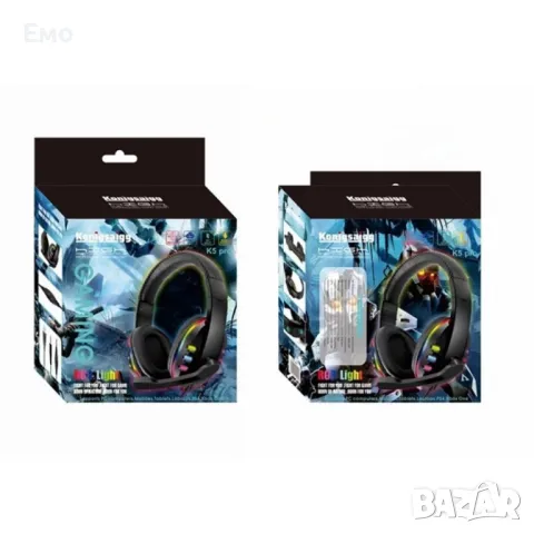 Gaming: слушалки с микрофон и светлинни индикатори при пускане , снимка 5 - Слушалки и портативни колонки - 47830447