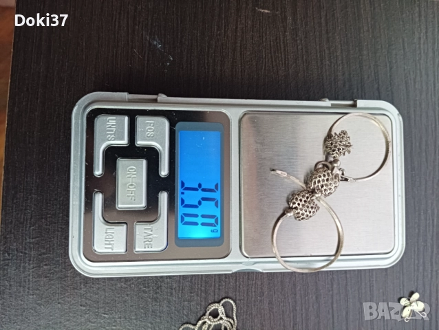 Сребърни обеци, гривни и ланчета, снимка 2 - Гривни - 52901614