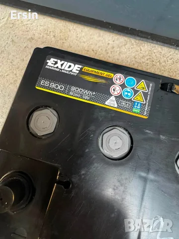 Гелов Акумулатор EXIDE ES900 GEL 80Ah
(Много малко са ползвани) 
(Свалени от нови Кемпери), снимка 4 - Къмпинг мебели - 56096536