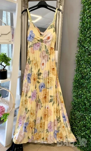 дълги флорални рокли 