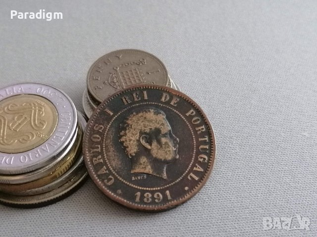 Mонета - Португалия - 20 рейс | 1891г., снимка 2 - Нумизматика и бонистика - 39464227
