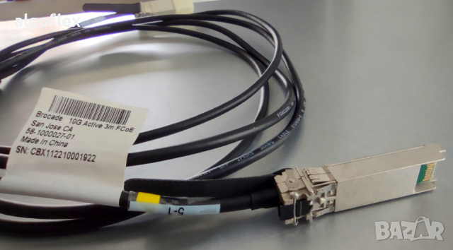 Кабел DAC SFP+-to-SFP+ CU, Active 10Gbps 3m Brocade 58_1000027_01
