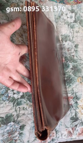 голяма, красива, кожена, стара папка за документи и др. с кон, голям формат, снимка 10 - Антикварни и старинни предмети - 41947479