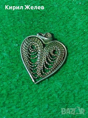 СТАРИННО СРЕБЪРНО ФИЛИГРАННО СЪРЧИЦЕ МАЙСТОРСКА РЪЧНА ИЗРАБОТКА 36132, снимка 10 - Антикварни и старинни предмети - 39640000