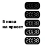 Настолен електронен часовник с термометър аларма календар постоянно светещ на ток за офис дома, снимка 2