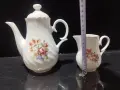 Стар български порцелан чайник и латиера , снимка 5