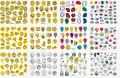 лист 12 в 1 вида Емотикон Смайли Emotion Emoji слайдер татос ваденки водни стикери за нокти маникюр, снимка 2