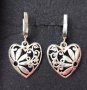 Сребърни обеци Сърце - проба 925 , снимка 3