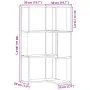 vidaXL Ъглова етажерка 3 нива старо дърво 50x50x102 см инженерно дърво, снимка 9