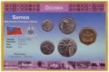 СЕТ ПЕТ МОНЕТИ ОТ САМОА /виж описанието/, снимка 1