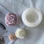 3d Пъпка Роза 4 размера силиконов молд форма украса фондан шоколад бонбон гипс смола свещ сапун, снимка 3