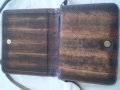 РЕТРО Кожена Дамска Чанта естествена кафява кожа, снимка 5