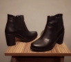 Нови дамски есенни черни боти на нисък дебел ток 38 размер, снимка 1