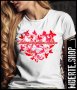 Дамска тениска с щампа СВОБОДНА ДА ОБИЧАМ ЖИВОТА, снимка 1 - Тениски - 40940297